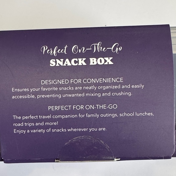 CWC Purple 3-Compartment Snack Box - Portable Food Storage - Picture 5 of 5